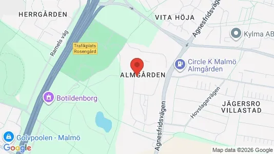 Lägenheter att hyra i Malmö Centrum - kort over placeringen