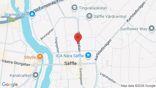 Lägenheter att hyra i Säffle - kort over placeringen
