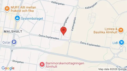 Lägenheter att hyra i Älmhult - kort over placeringen
