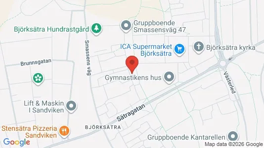 Lägenheter att hyra i Sandviken - kort over placeringen