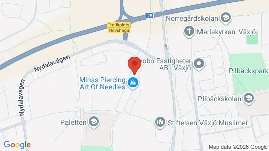 Lägenheter att hyra i Växjö - kort over placeringen