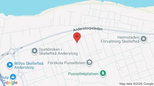 Lägenheter att hyra i Skellefteå - kort over placeringen