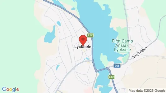 Lägenheter att hyra i Lycksele - kort over placeringen
