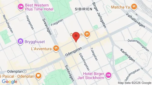 Lägenheter att hyra i Vasastan - kort over placeringen