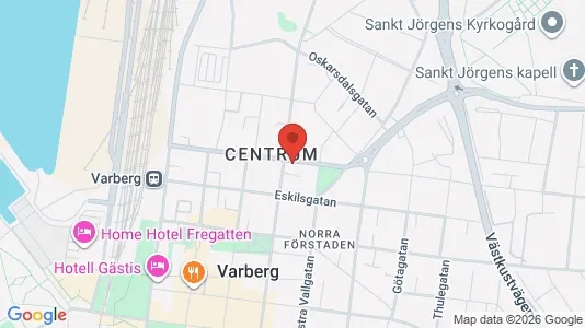 Lägenheter att hyra i Varberg - kort over placeringen