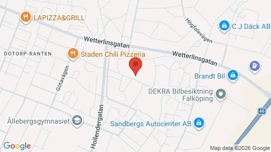 Lägenheter att hyra i Falköping - kort over placeringen