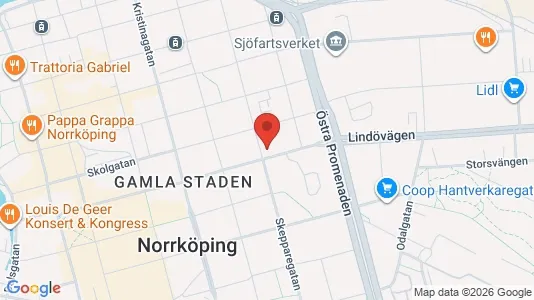 Lägenheter att hyra i Norrköping - kort over placeringen