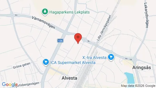 Lägenheter att hyra i Alvesta - kort over placeringen