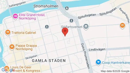 Lägenheter att hyra i Norrköping - kort over placeringen