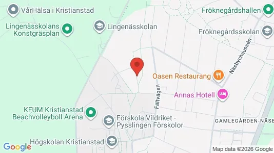 Lägenheter att hyra i Kristianstad - kort over placeringen