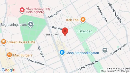 Lägenheter att hyra i Helsingborg - kort over placeringen