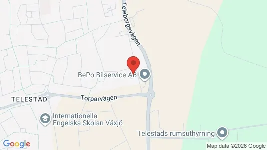 Lägenheter att hyra i Växjö - kort over placeringen
