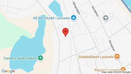 Lägenheter att hyra i Lycksele - kort over placeringen