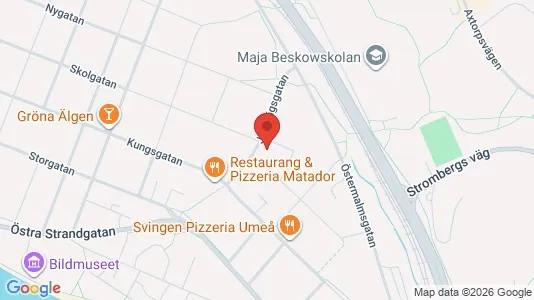 Lägenheter att hyra i Umeå - kort over placeringen