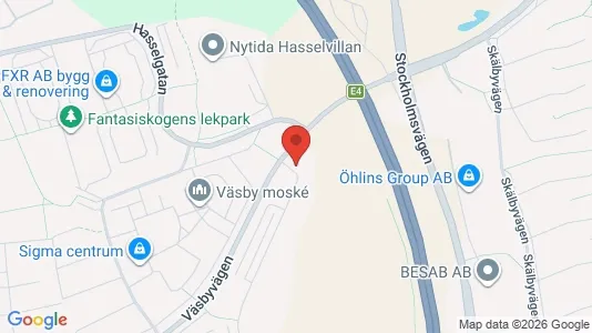 Lägenheter att hyra i Upplands Väsby - kort over placeringen