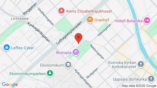 Lägenheter att hyra i Uppsala - kort over placeringen