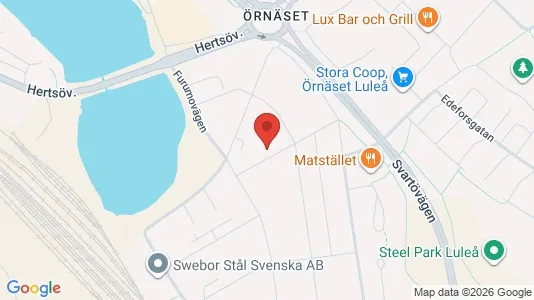 Lägenheter att hyra i Luleå - kort over placeringen