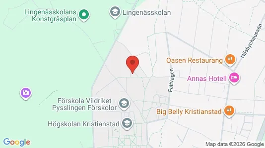 Lägenheter att hyra i Kristianstad - kort over placeringen