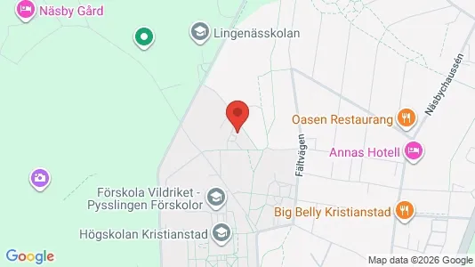 Lägenheter att hyra i Kristianstad - kort over placeringen