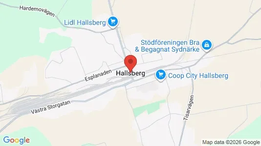 Lägenheter att hyra i Hallsberg - kort over placeringen