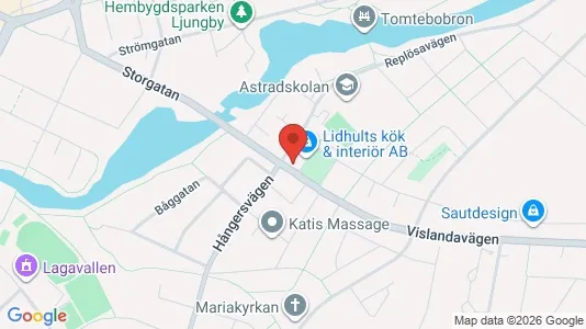 Lägenheter att hyra i Ljungby - kort over placeringen