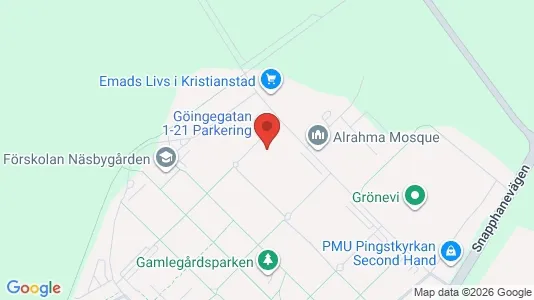 Lägenheter att hyra i Kristianstad - kort over placeringen