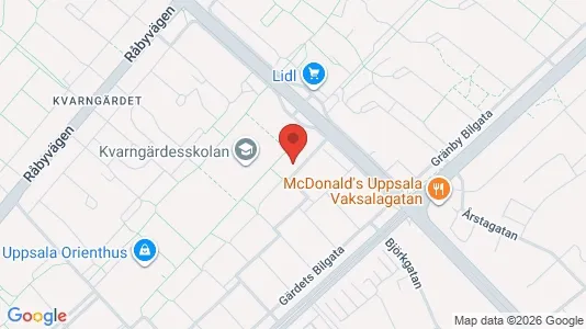 Lägenheter att hyra i Uppsala - kort over placeringen