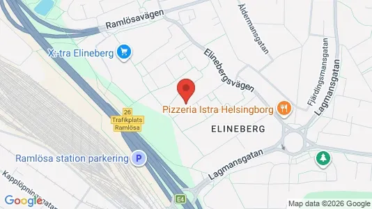 Lägenheter att hyra i Helsingborg - kort over placeringen