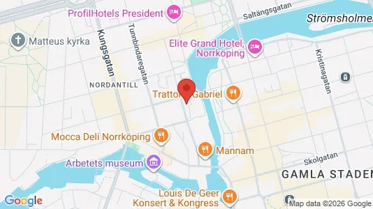 Lägenheter att hyra i Norrköping - kort over placeringen