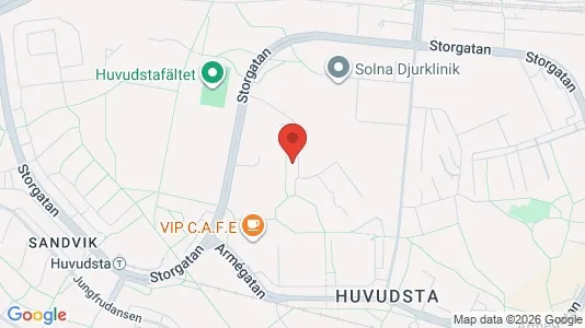 Lägenheter att hyra i Solna - kort over placeringen