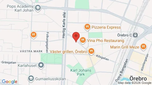 Lägenheter att hyra i Örebro - kort over placeringen