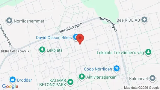 Lägenheter att hyra i Kalmar - kort over placeringen