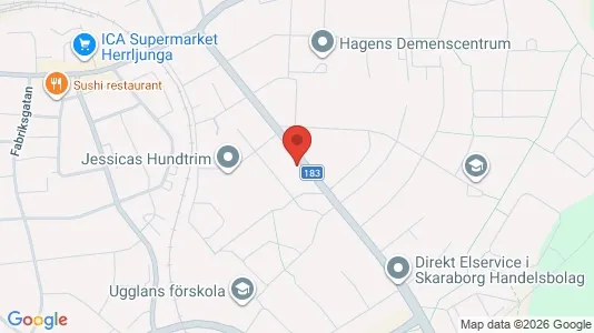 Lägenheter att hyra i Herrljunga - kort over placeringen