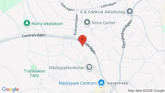 Lägenheter att hyra i Täby - kort over placeringen