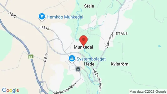 Lägenheter att hyra i Munkedal - kort over placeringen