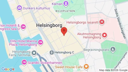 Lägenheter att hyra i Helsingborg - kort over placeringen