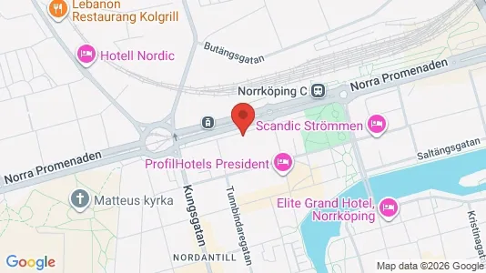 Lägenheter att hyra i Norrköping - kort over placeringen