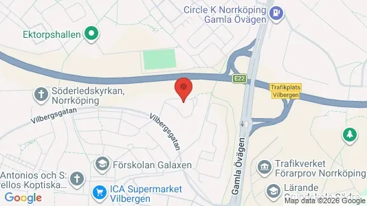 Lägenheter att hyra i Norrköping - kort over placeringen