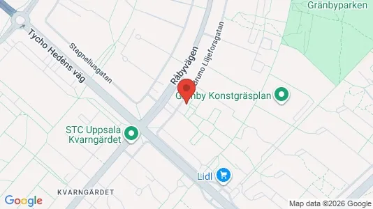 Lägenheter att hyra i Uppsala - kort over placeringen