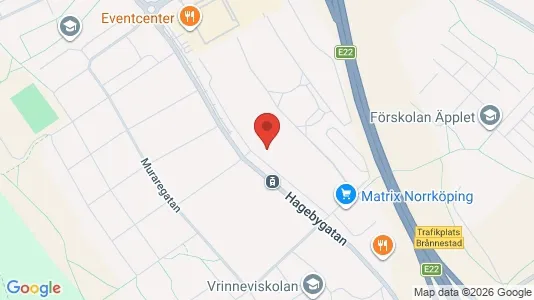 Lägenheter att hyra i Norrköping - kort over placeringen