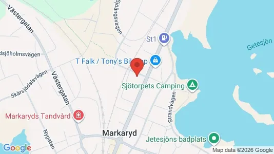 Lägenheter att hyra i Markaryd - kort over placeringen