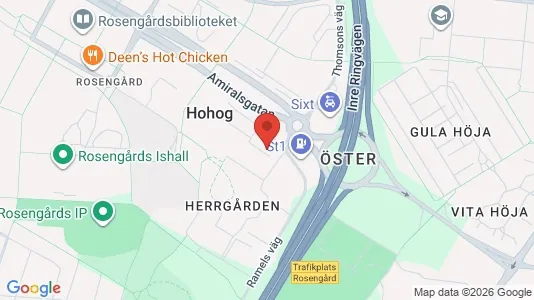 Lägenheter att hyra i Rosengård - kort over placeringen