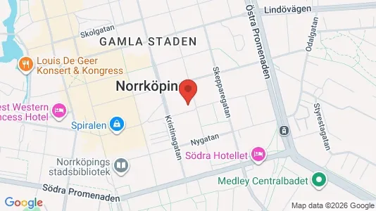 Lägenheter att hyra i Norrköping - kort over placeringen