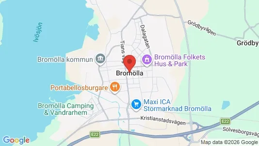 Hus att hyra i Bromölla - kort over placeringen