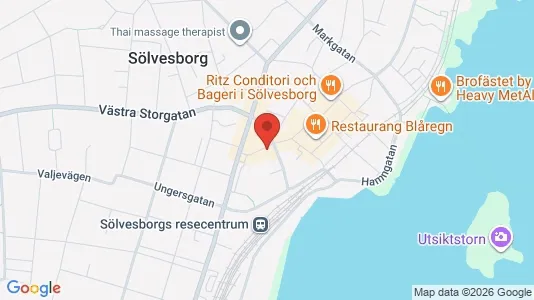 Lägenheter att hyra i Sölvesborg - kort over placeringen
