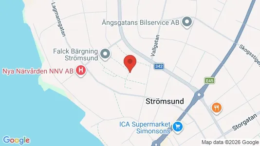 Lägenheter att hyra i Strömsund - kort over placeringen