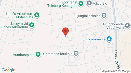 Lägenheter att hyra i Växjö - kort over placeringen