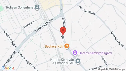 Lägenheter att hyra i Sollentuna - kort over placeringen
