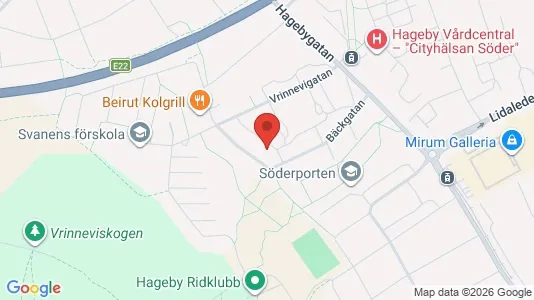 Lägenheter att hyra i Norrköping - kort over placeringen