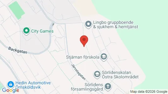Lägenheter att hyra i Örnsköldsvik - kort over placeringen
